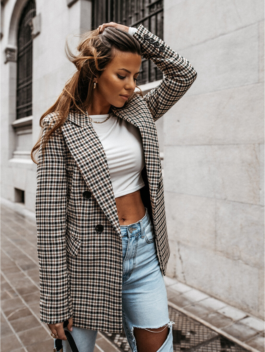 DiSandro Clothing: Women's Plaid Blazer