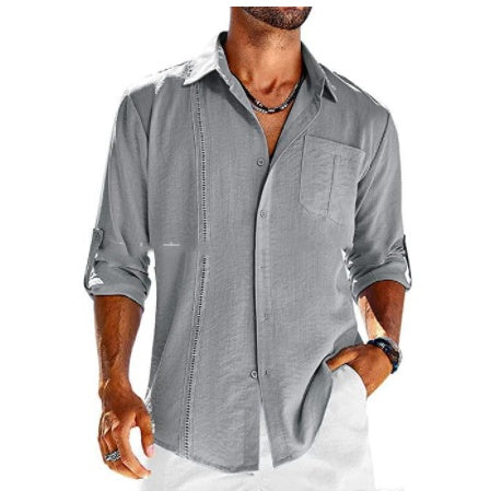 DiSandro Clothing: Men’s Loose Fit Long Sleeve Polo Shirt