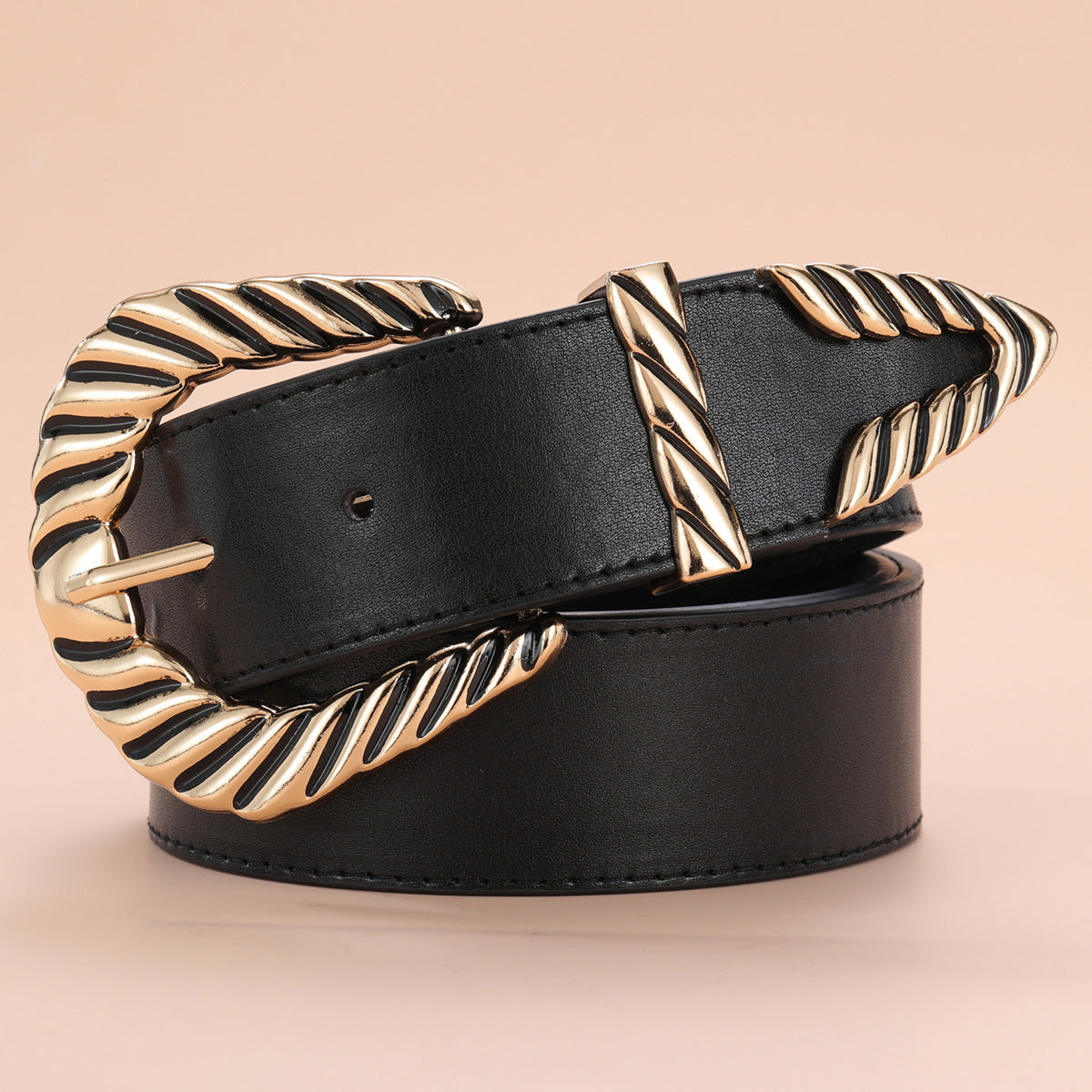 DiSandro Clothing: Women's Faux Leather Pin Buckle Belt