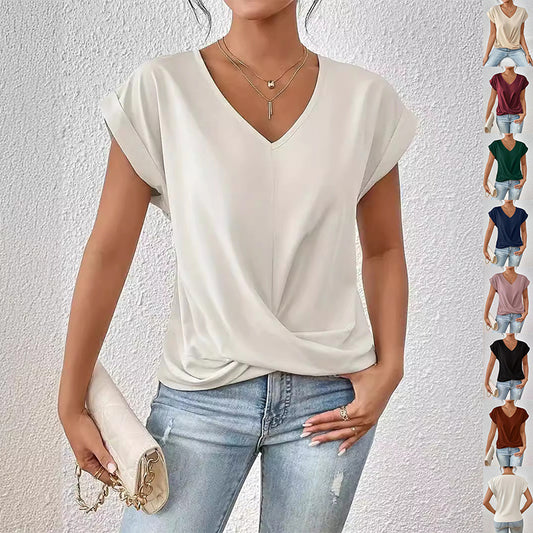 DiSandro Clothing: Women’s V-Neck Short Sleeve Top