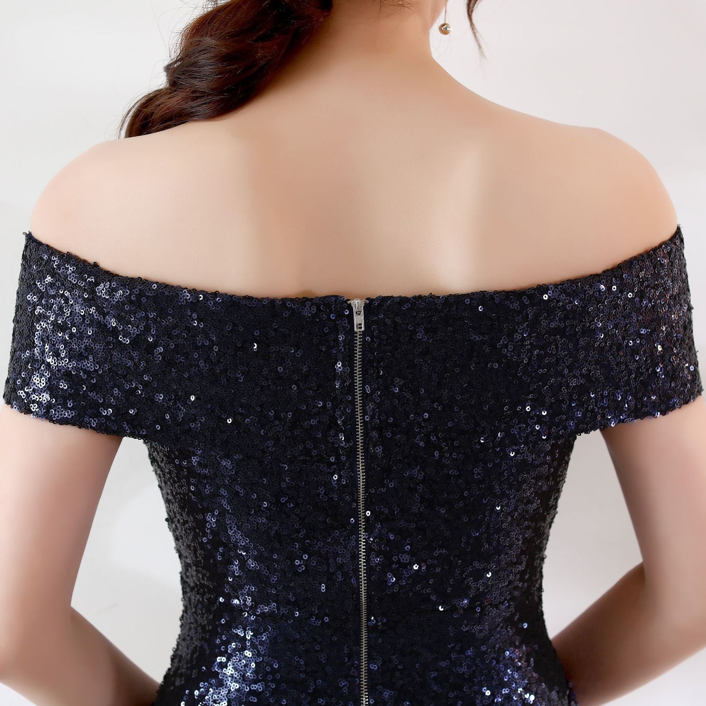 The Aurora Series #1 - Sequined off-the Shoulder Mermaid Evening Gowns