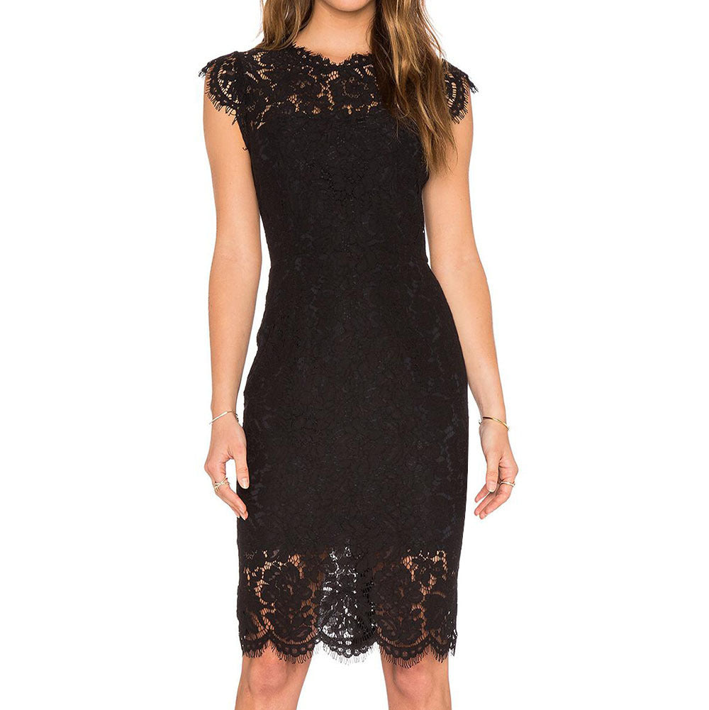The Marcelle – Lace Floral Pencil Dress