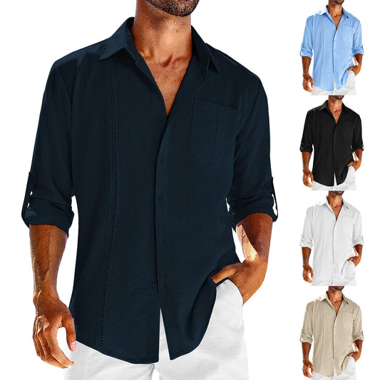 DiSandro Clothing: Men’s Loose Fit Long Sleeve Polo Shirt
