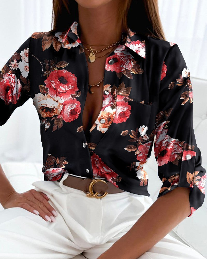 DiSandro Clothing: Women’s Printed Long Sleeve Polo Shirt