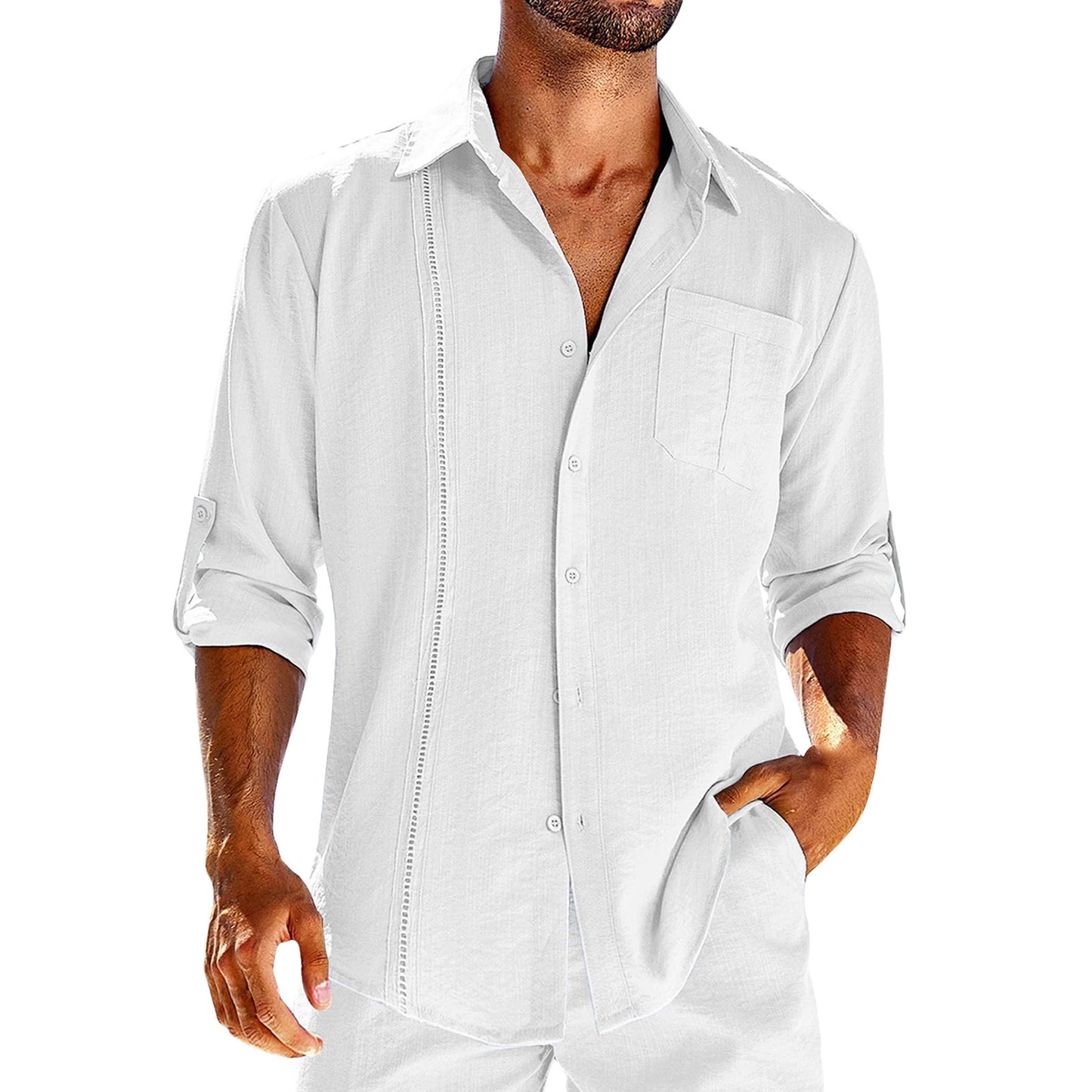 DiSandro Clothing: Men’s Loose Fit Long Sleeve Polo Shirt