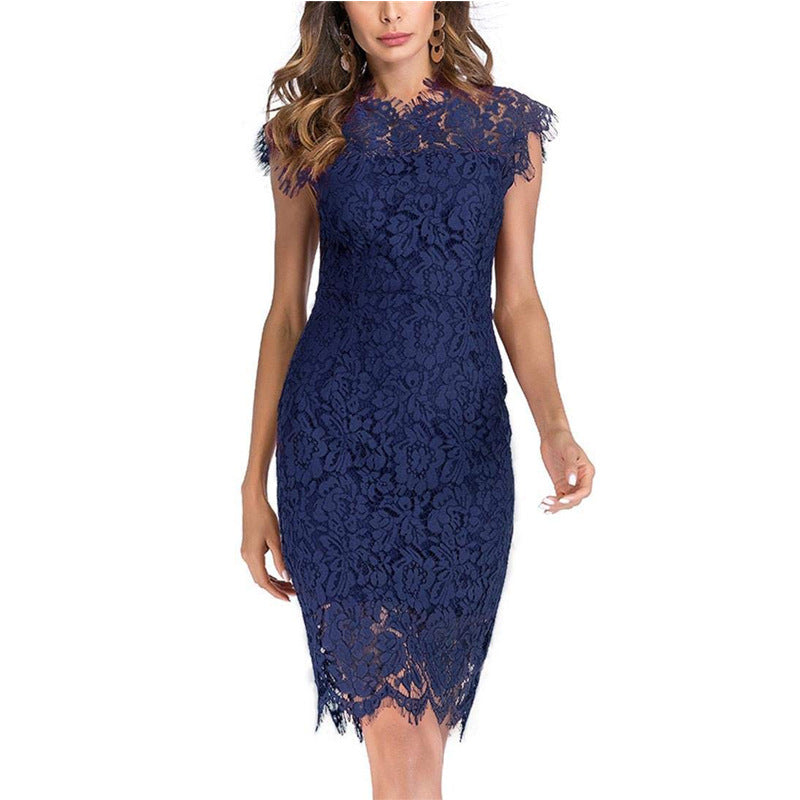 The Marcelle – Lace Floral Pencil Dress