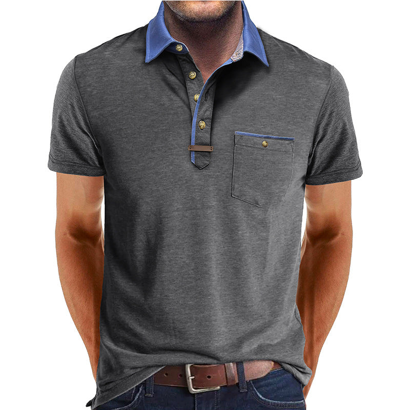DiSandro Clothing: Men's Polo Shirt With Gold Buttons