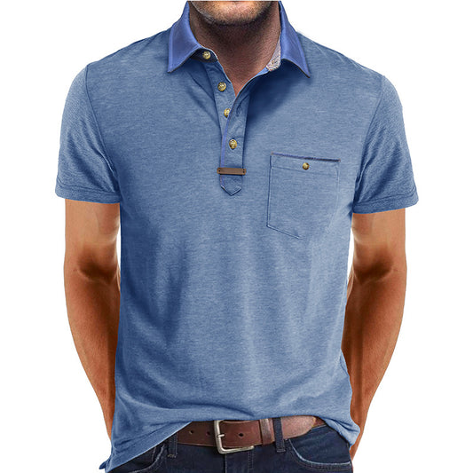 DiSandro Clothing: Men's Polo Shirt With Gold Buttons