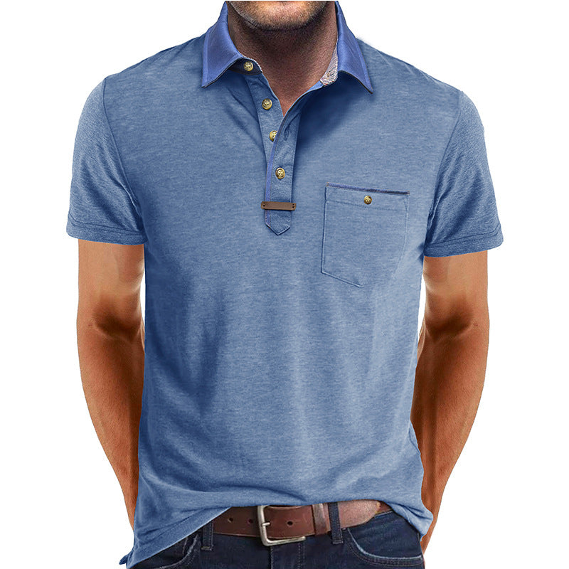 DiSandro Clothing: Men's Polo Shirt With Gold Buttons