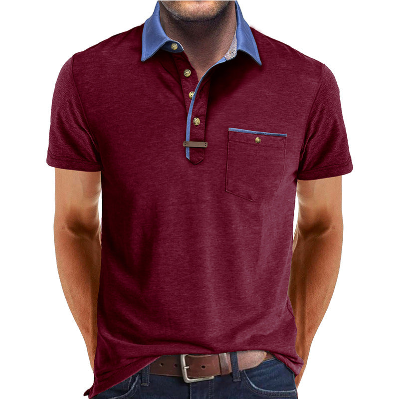 DiSandro Clothing: Men's Polo Shirt With Gold Buttons