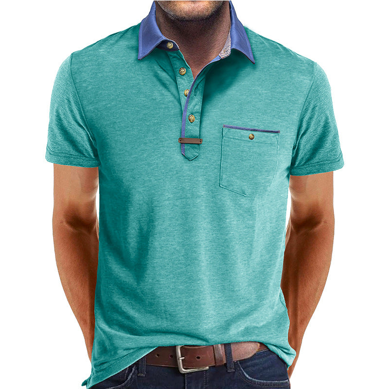 DiSandro Clothing: Men's Polo Shirt With Gold Buttons