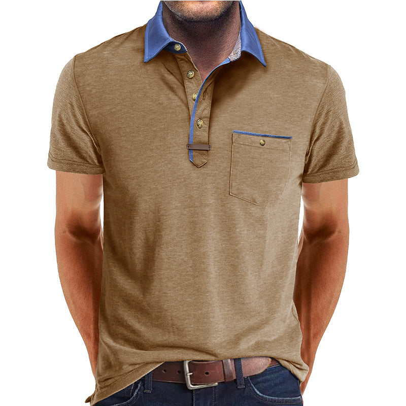 DiSandro Clothing: Men's Polo Shirt With Gold Buttons