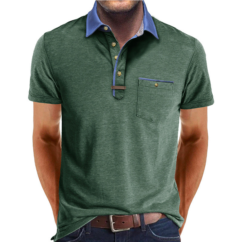 DiSandro Clothing: Men's Polo Shirt With Gold Buttons