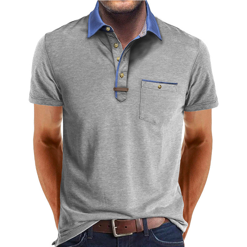 DiSandro Clothing: Men's Polo Shirt With Gold Buttons
