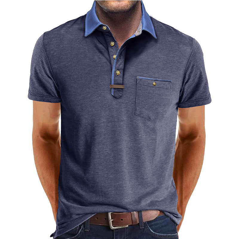 DiSandro Clothing: Men's Polo Shirt With Gold Buttons