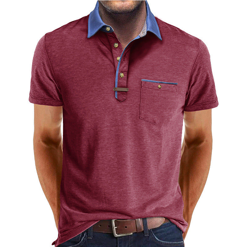 DiSandro Clothing: Men's Polo Shirt With Gold Buttons