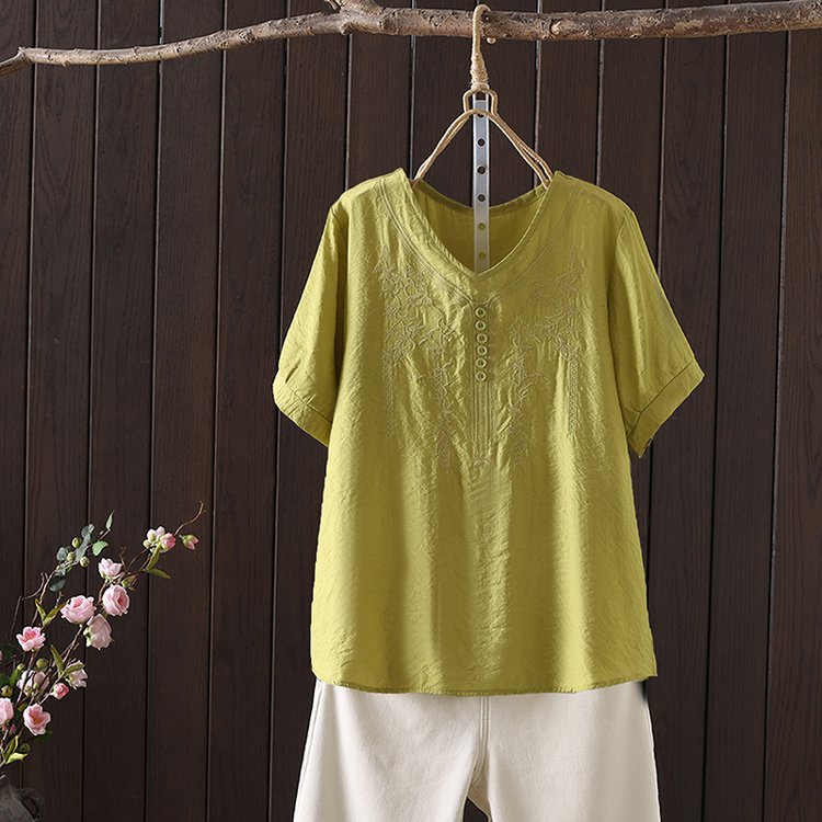 DiSandro Clothing: Women’s Embroidered Cotton Top