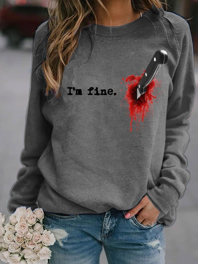 DiSandro Clothing: Women’s 3D Halloween Print Loose Fit Sweatshirt