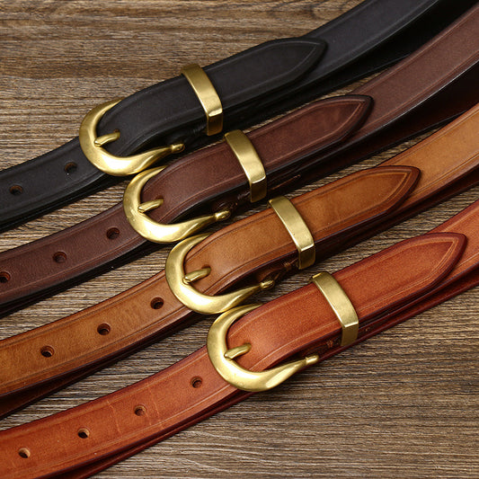 DiSandro Clothing: Women's Retro Hong Kong-Style Genuine Leather Belt