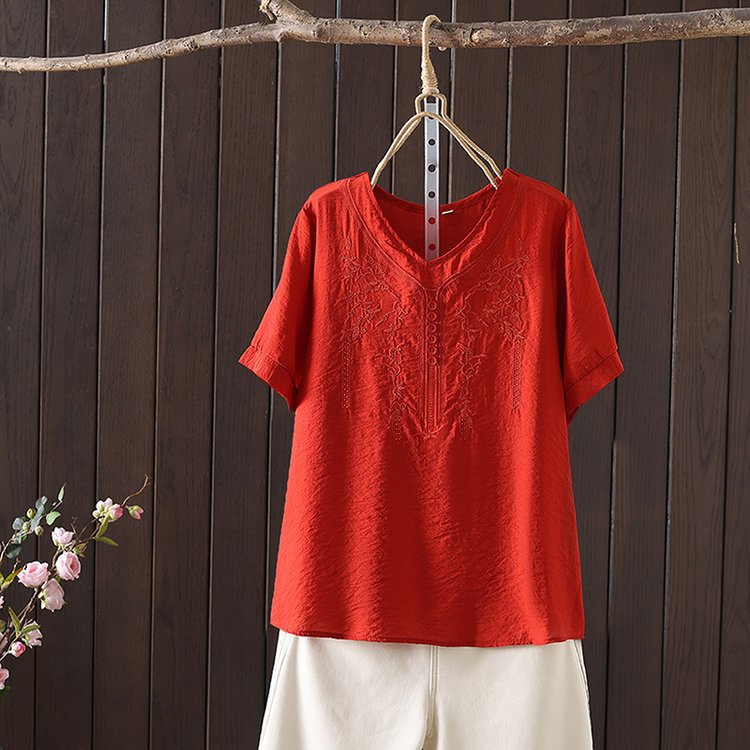 DiSandro Clothing: Women’s Embroidered Cotton Top