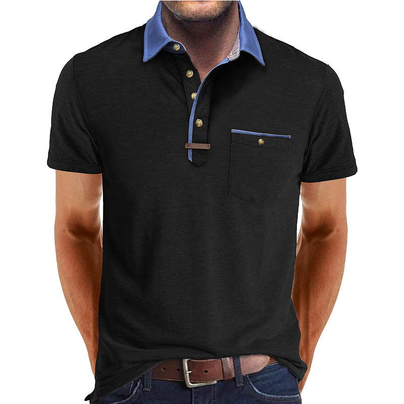 DiSandro Clothing: Men's Polo Shirt With Gold Buttons