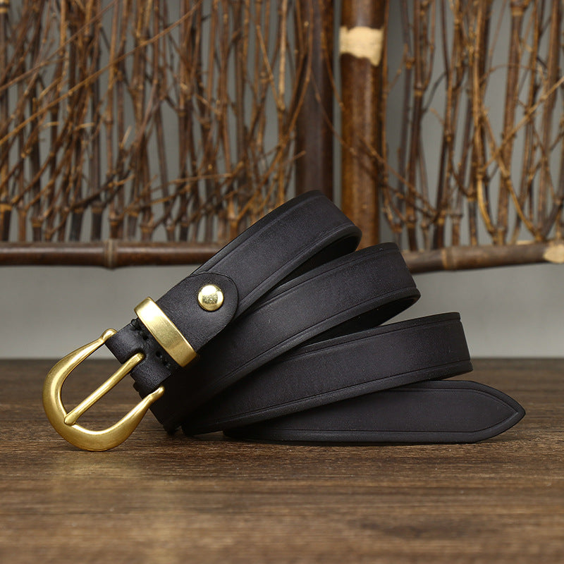 DiSandro Clothing: Women's Retro Hong Kong-Style Genuine Leather Belt
