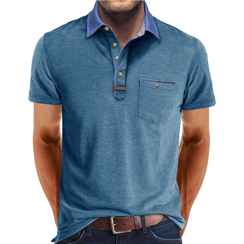 DiSandro Clothing: Men's Polo Shirt With Gold Buttons