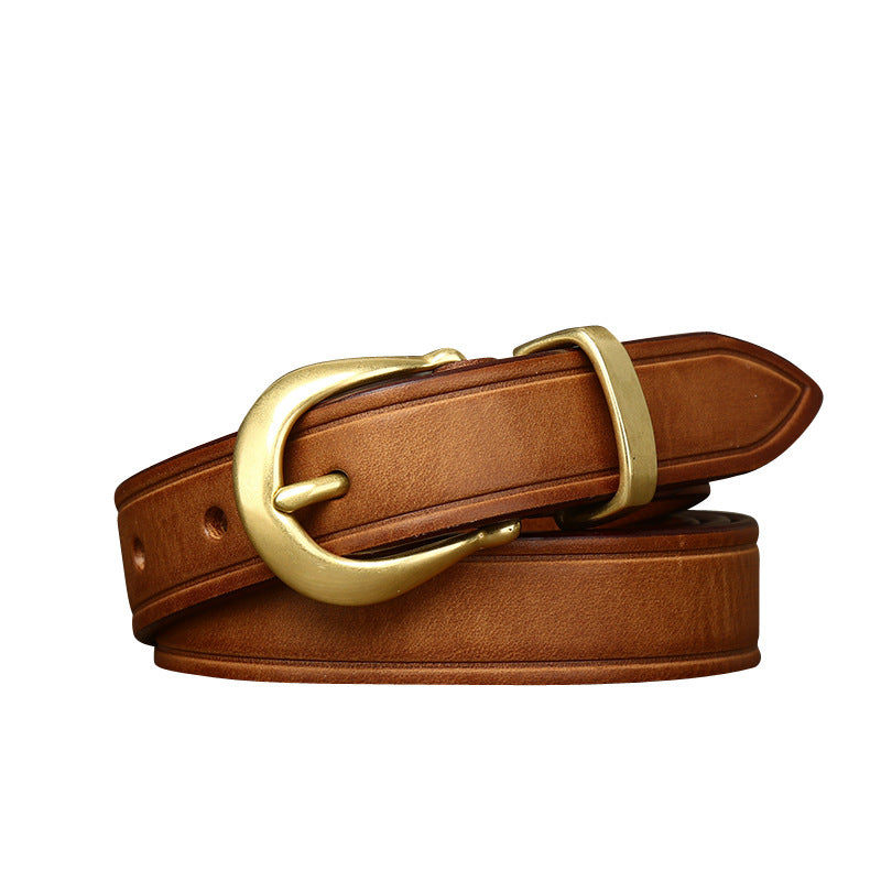 DiSandro Clothing: Women's Retro Hong Kong-Style Genuine Leather Belt