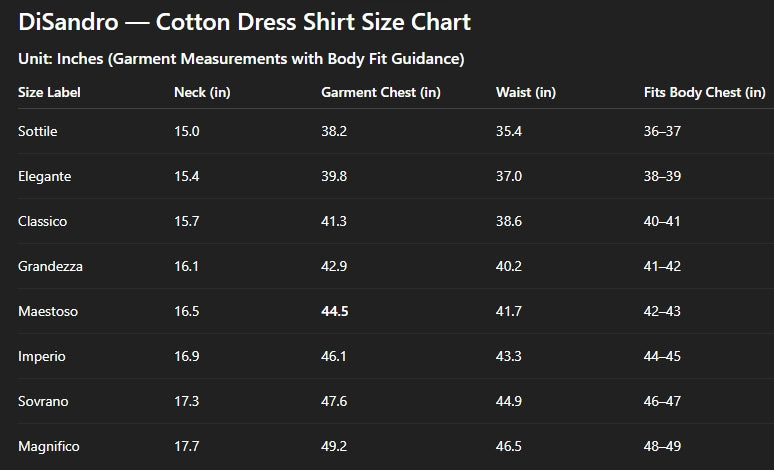 DiSandro Clothing: Men's Tailored Fit Cotton Dress Shirt