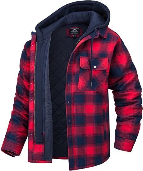 DiSandro Clothing: Men's Plaid Hooded Winter Coat