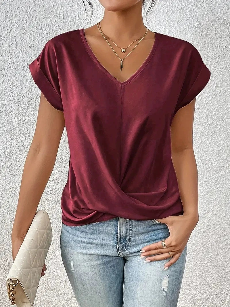 DiSandro Clothing: Women’s V-Neck Short Sleeve Top