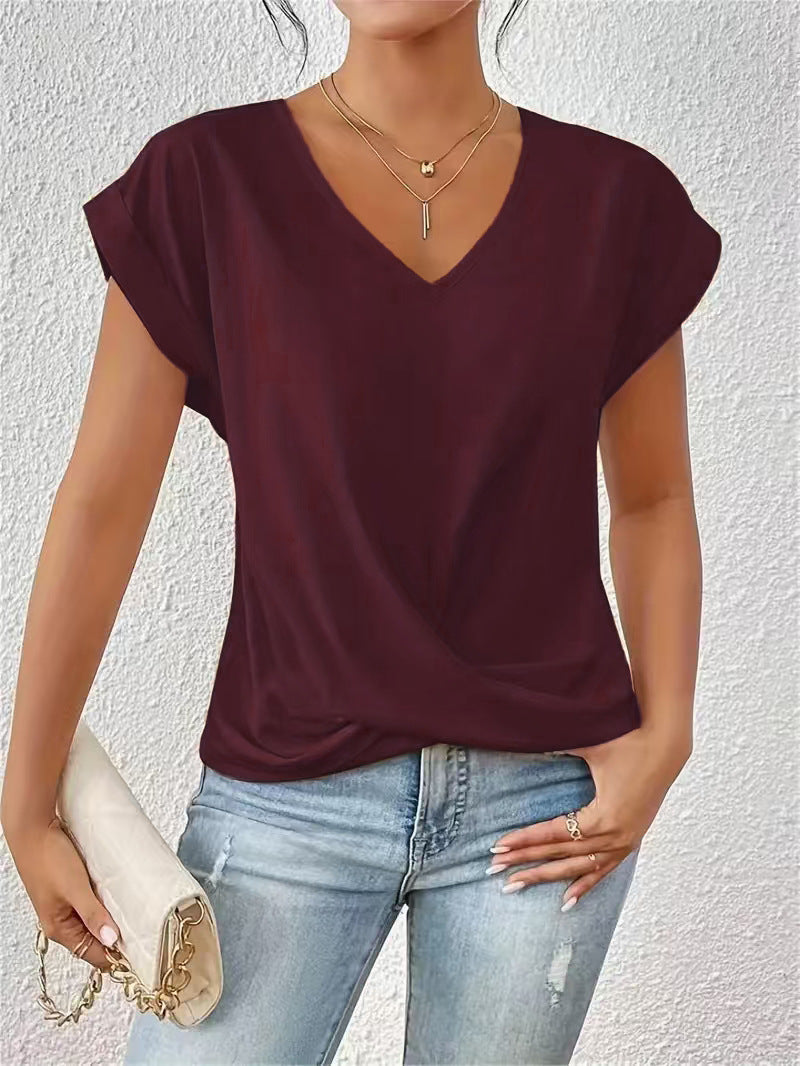 DiSandro Clothing: Women’s V-Neck Short Sleeve Top
