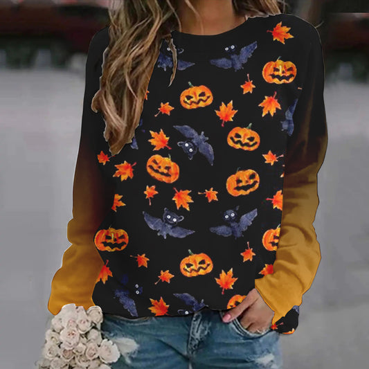 DiSandro Clothing: Women’s Halloween Print Loose Fit Sweatshirt