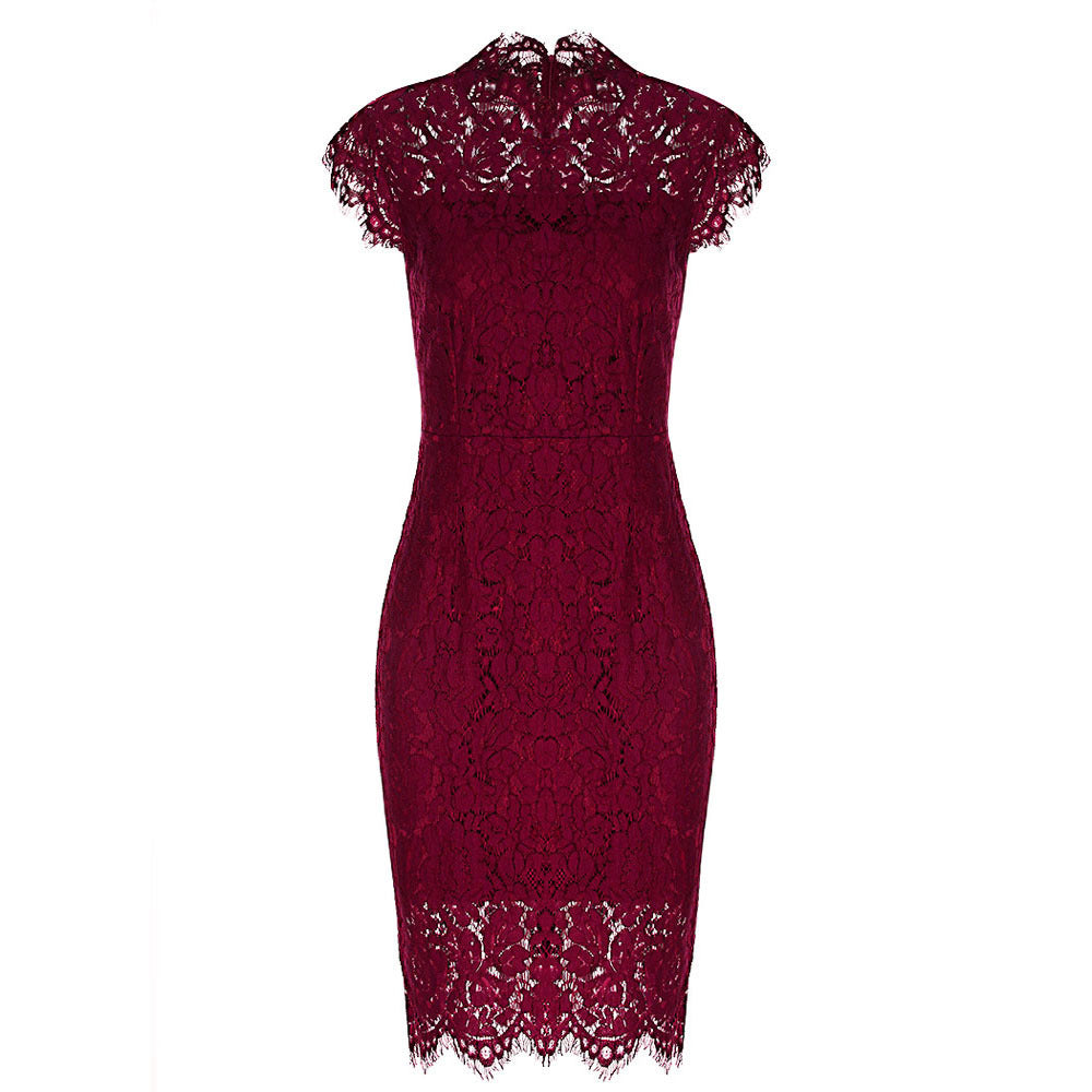 The Marcelle – Lace Floral Pencil Dress
