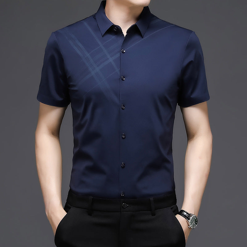 DiSandro Clothing: Men's Formal Nylon Short Sleeve Shirt