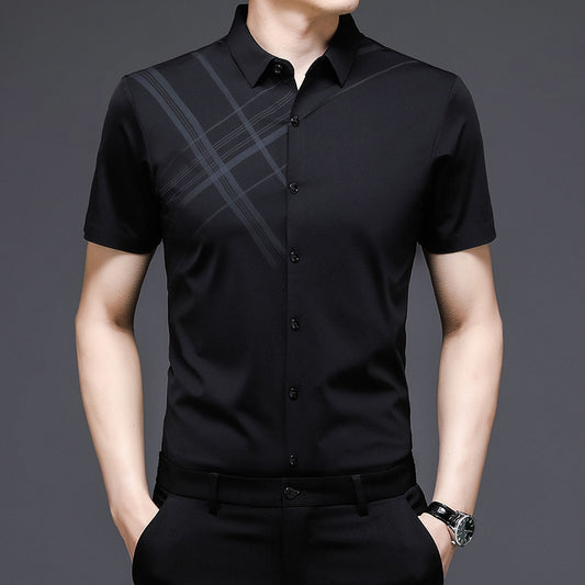 DiSandro Clothing: Men's Formal Nylon Short Sleeve Shirt