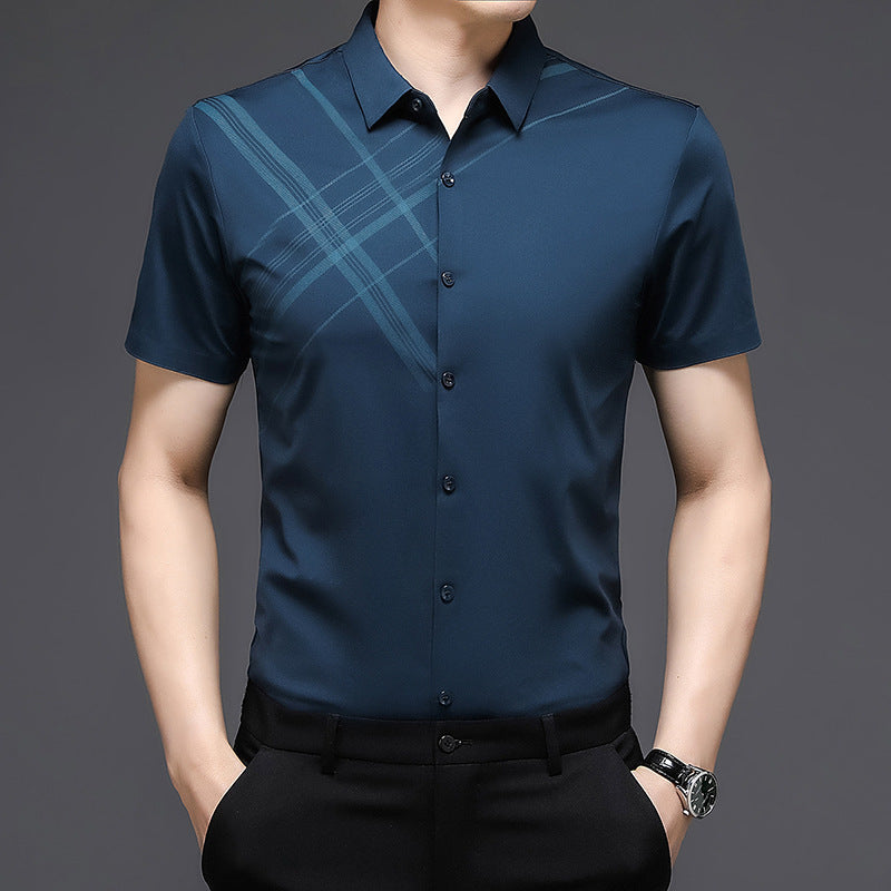 DiSandro Clothing: Men's Formal Nylon Short Sleeve Shirt
