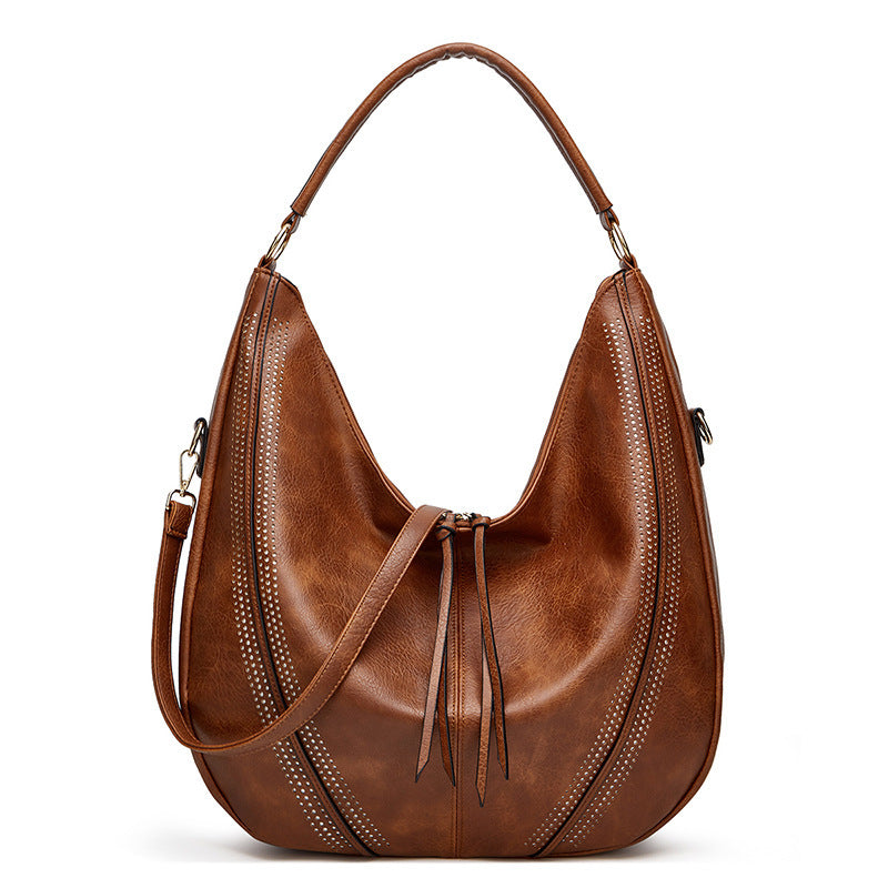 Women’s Vegan Leather Hobo Tote Shoulder Bag