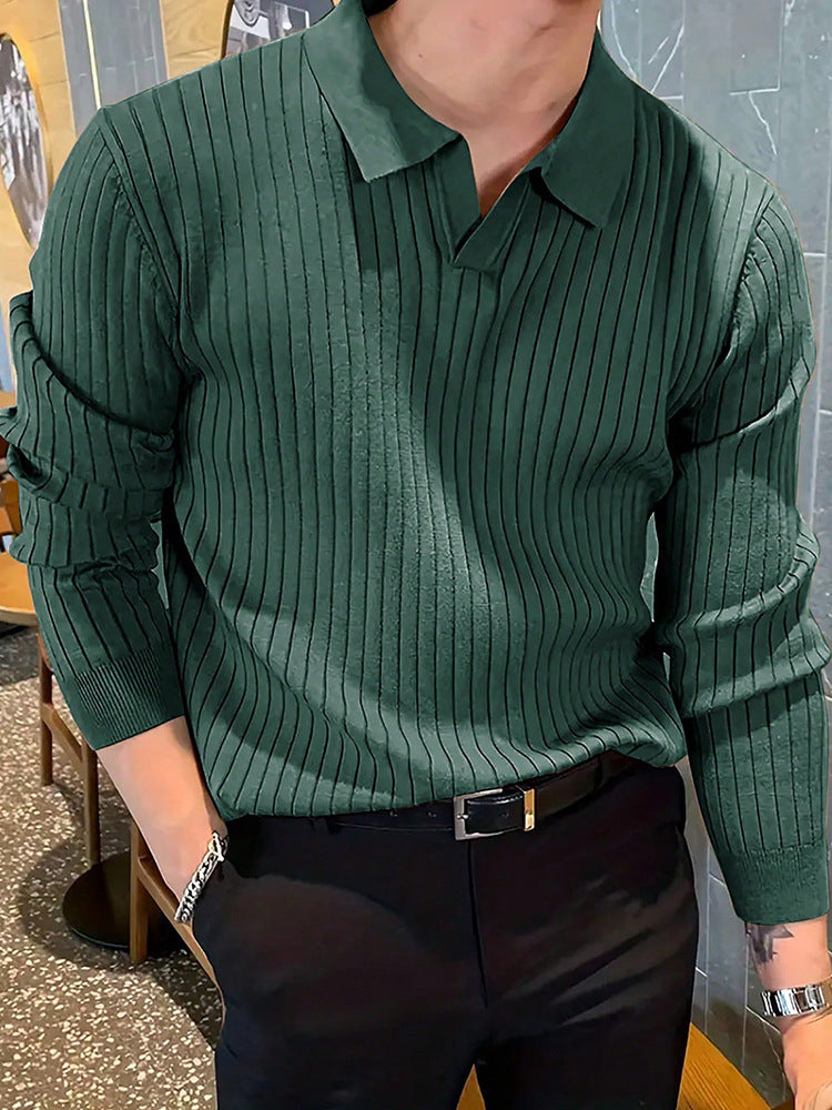 DiSandro Clothing: Men's Slim Fit Textured Knit Polo Shirt