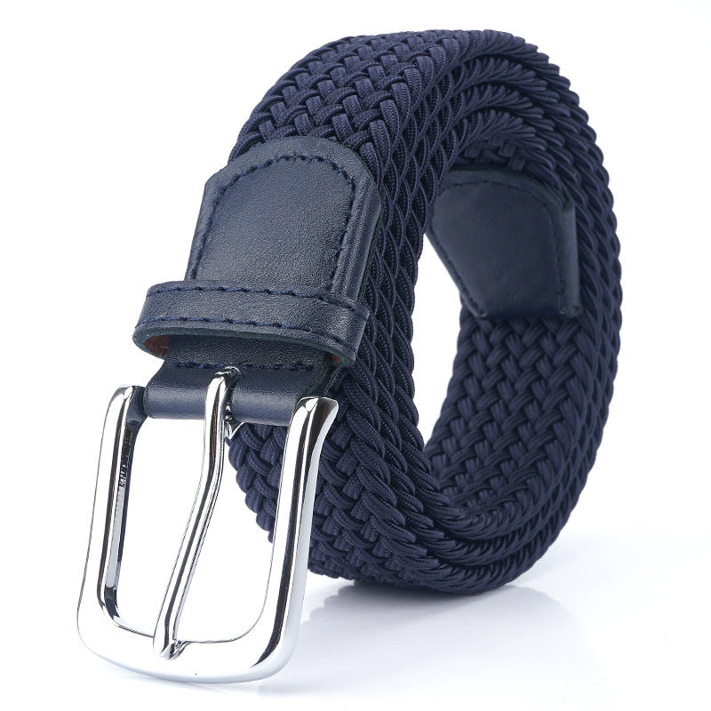 Unisex Braided Woven Nylon Stretch Belt — Universal Fit