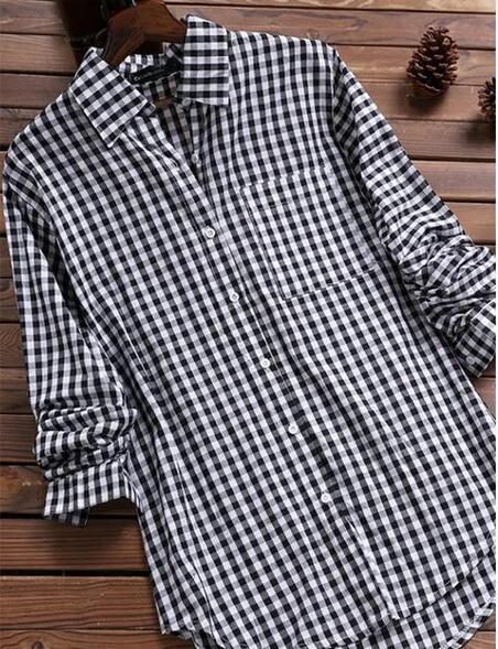DiSandro Clothing: Women's Plaid Button-Up Shirt