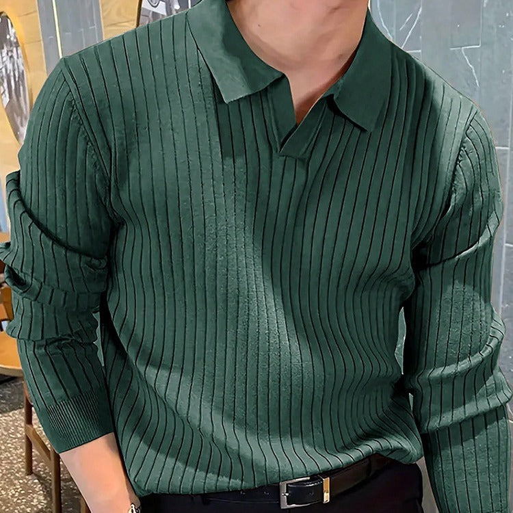 DiSandro Clothing: Men's Slim Fit Textured Knit Polo Shirt