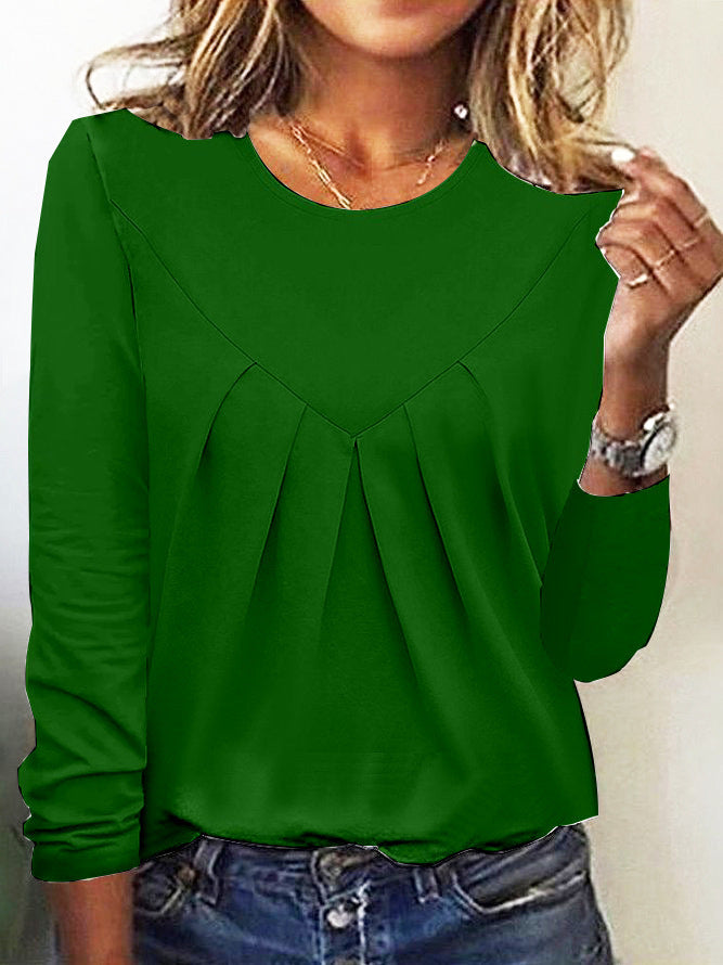 DiSandro Clothing: Women's Elegant Textured Long Sleeve Blouse