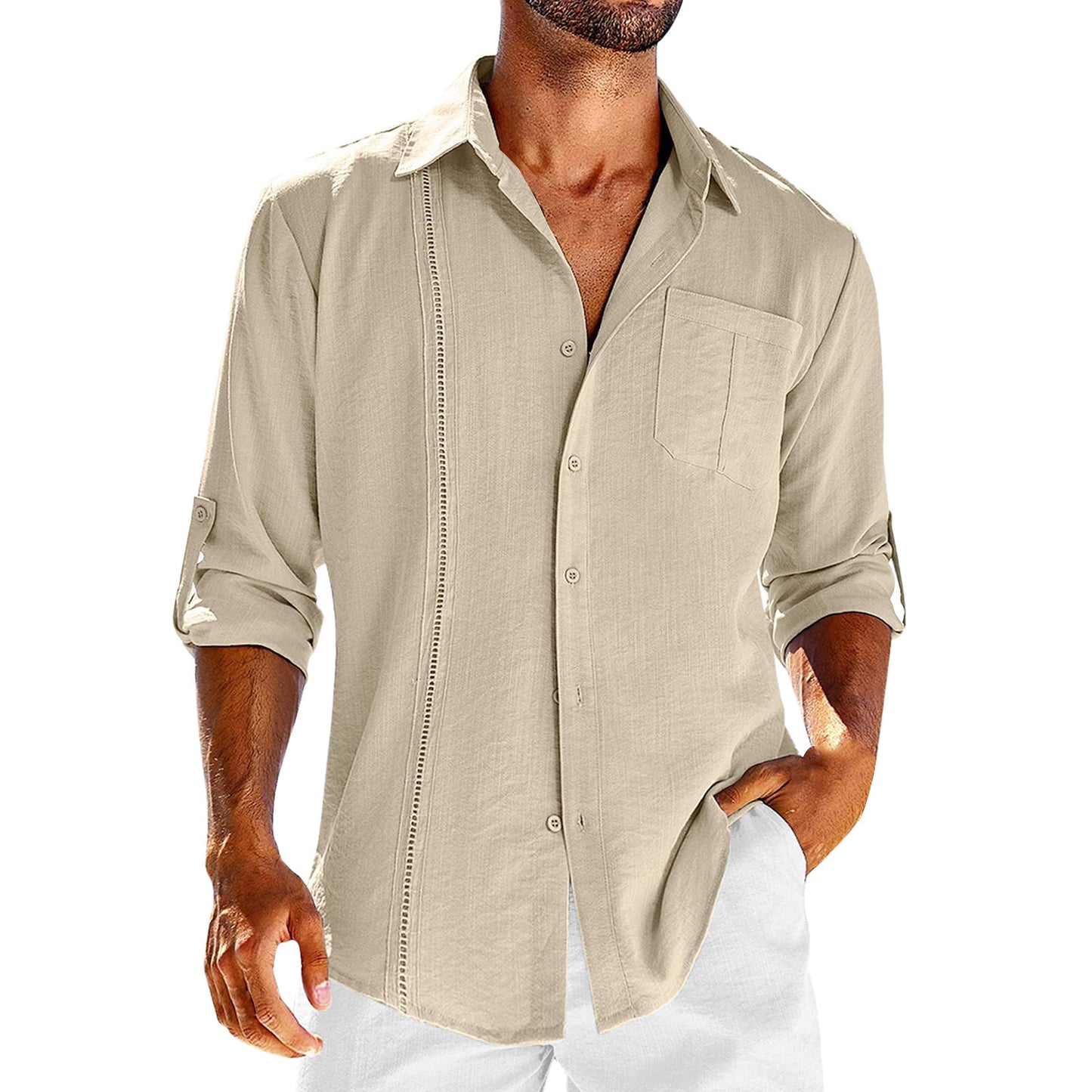 DiSandro Clothing: Men’s Loose Fit Long Sleeve Polo Shirt