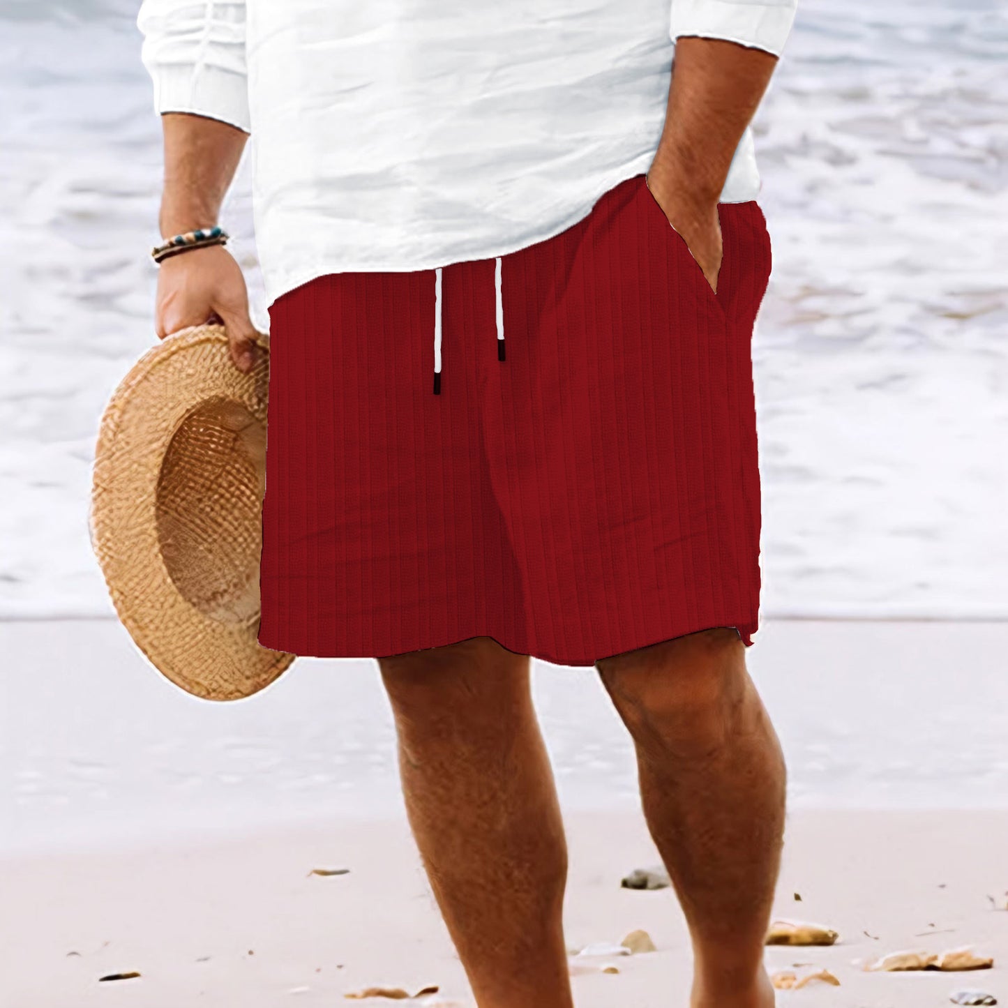 DiSandro Clothing: Men's Stripe Drawstring Shorts