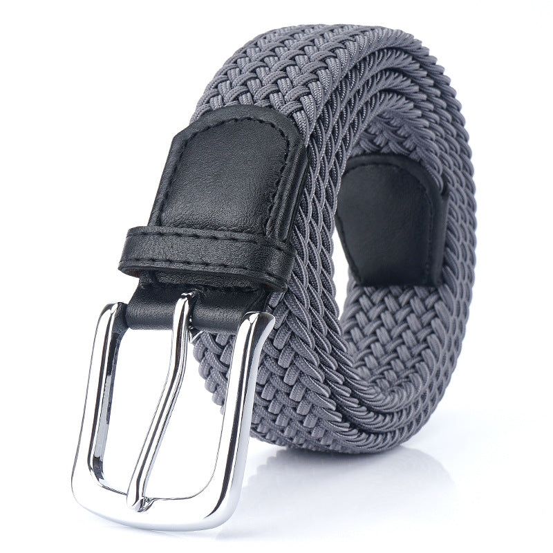 Unisex Braided Woven Nylon Stretch Belt — Universal Fit