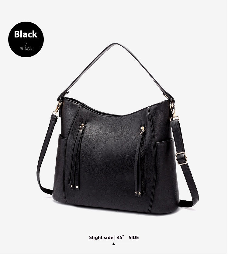 DiSandro Clothing: Women's Vegan Leather Messenger Tote Bag