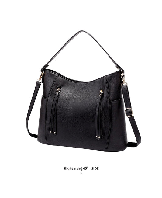 DiSandro Clothing: Women's Vegan Leather Messenger Tote Bag