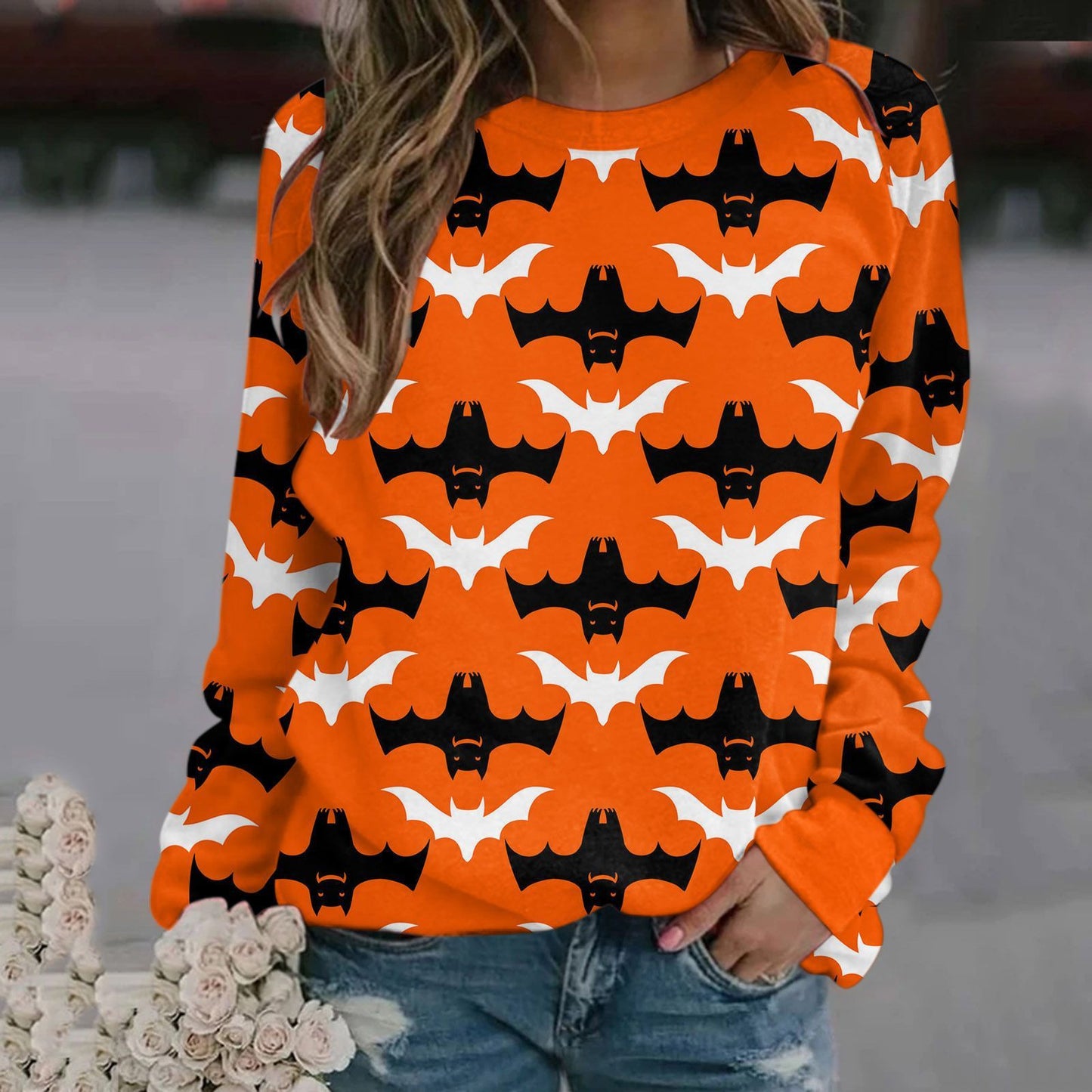 DiSandro Clothing: Women’s Halloween Print Sweatshirt