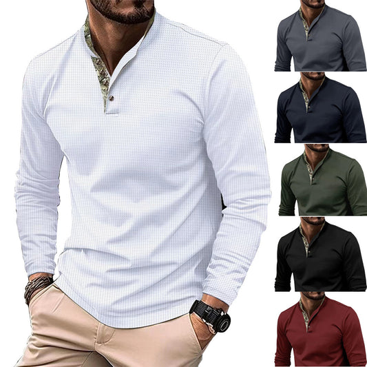 DiSandro Clothing: Men’s Double-Layer Lapel Polo Shirt